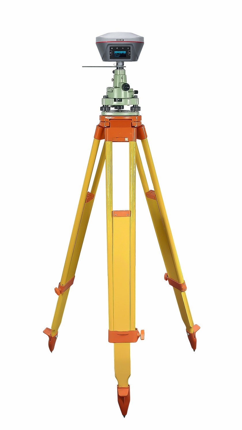 Oscar Ultimate GNSS RTK survey instrument on yellow tripod for precision land surveying sold by AlphaGeo