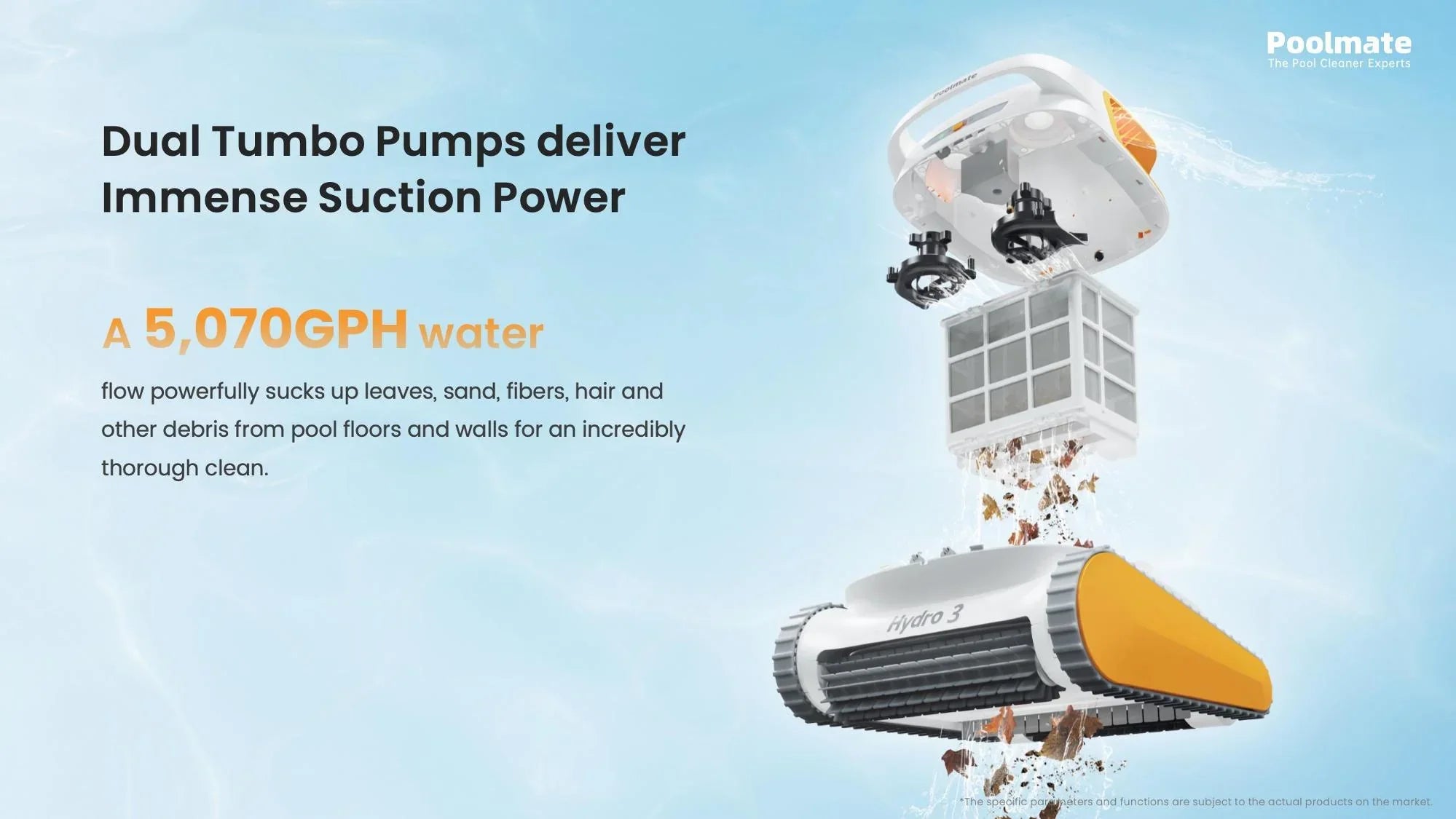 Poolmate Hydro 3 Cordless Robotic Pool Cleaner