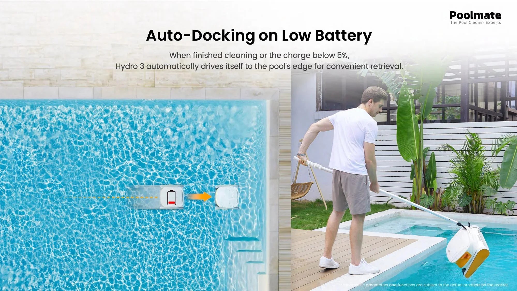 Poolmate Hydro 3 Cordless Robotic Pool Cleaner