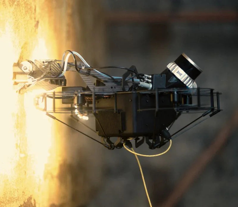 Industrial wall-climbing drone with camera, AlphaGeo robotics UAV for inspection tasks