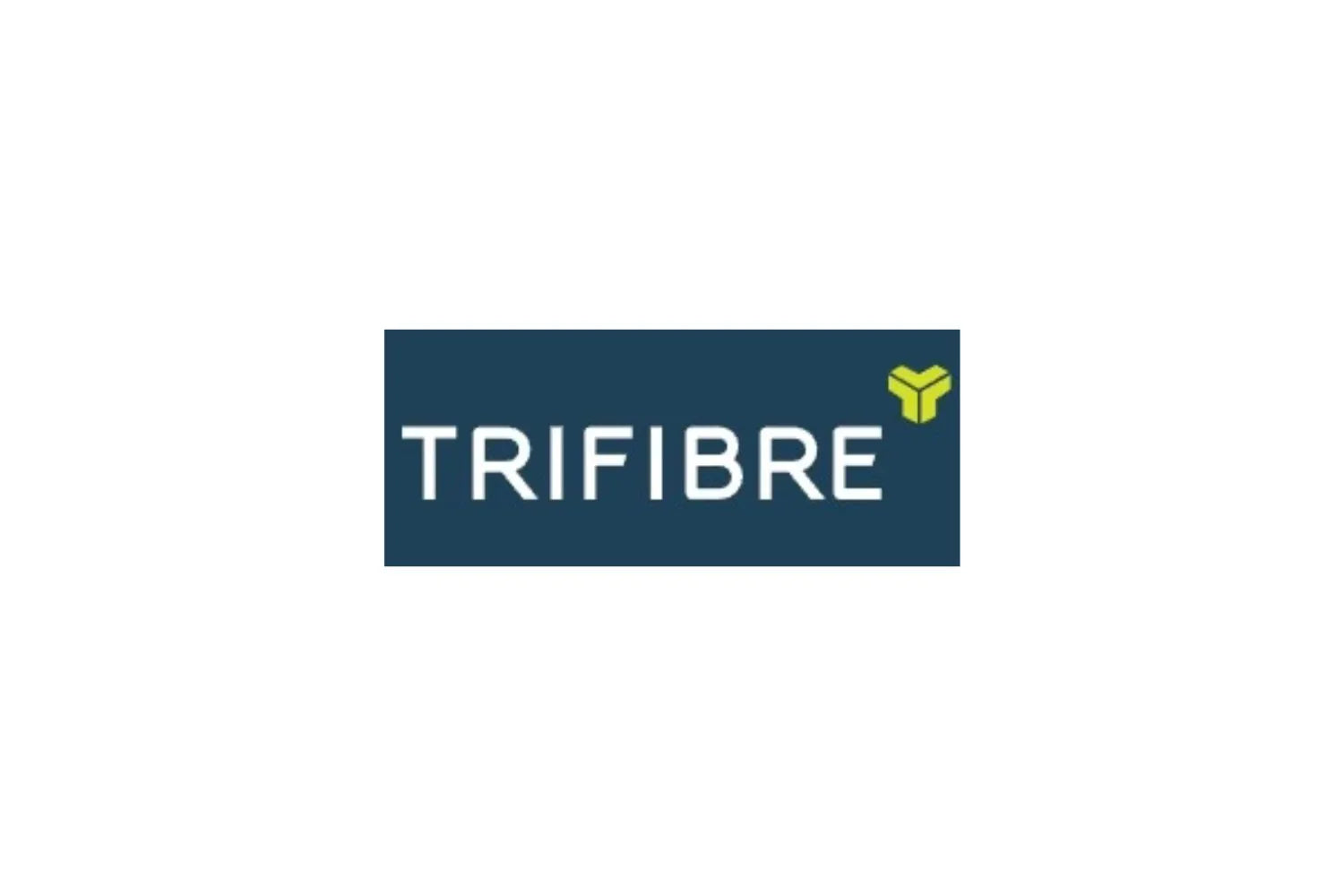 Trifibre logo on dark blue background, branding for AlphaGeo Ltd equipment supplier UK