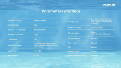 Poolmate Hydro 4 Cordless & Corded Robotic Pool Cleaner